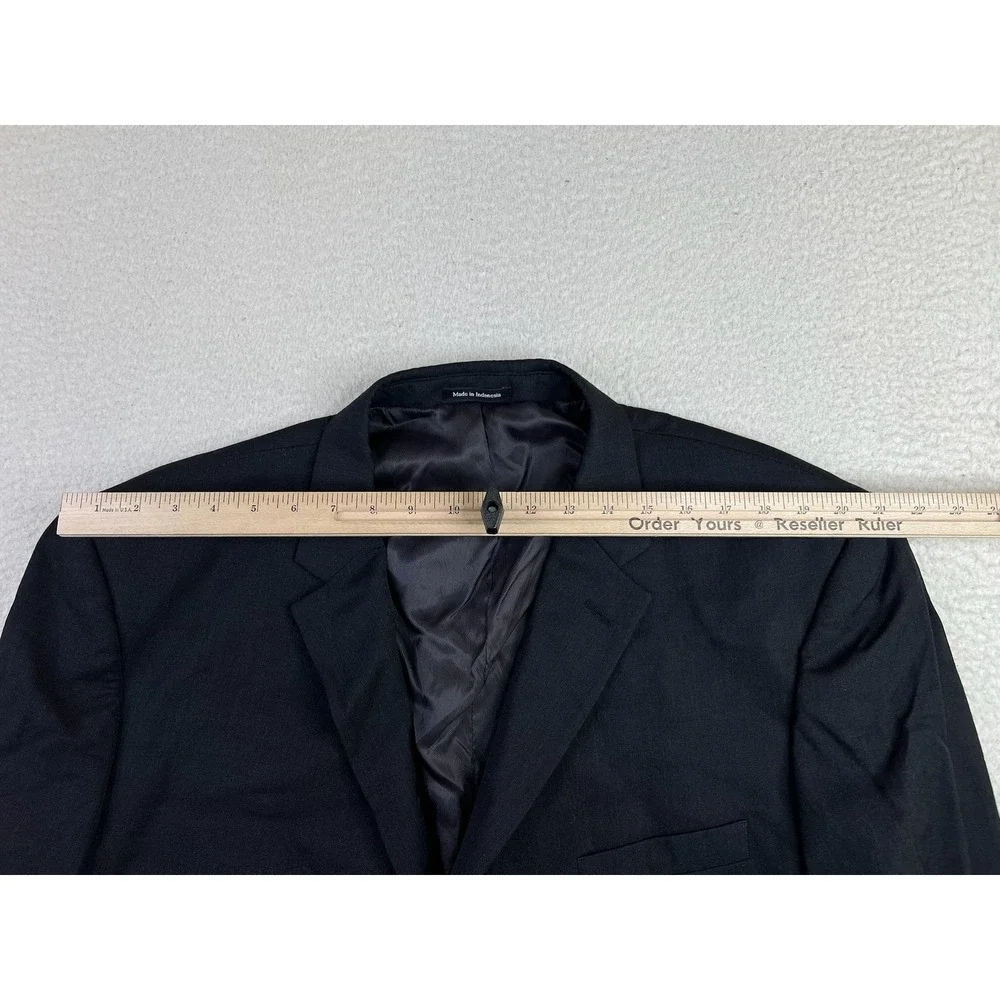 Pronto Uomo Platinum Blazer Mens 50R Black 2 Button‎ Suit Jacket Wool Indonesia